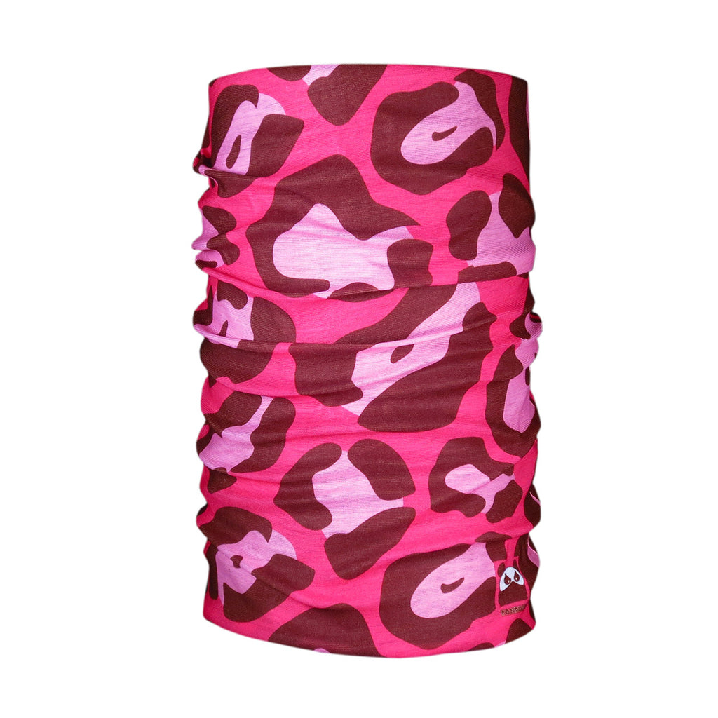 New Wave Leopard Print Pink Neck Gaiter Buff Pandana Skate Punk Clothing